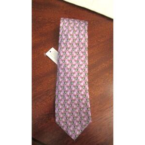 NWT TAILORBYRD LAVENDAR CHRISTMAS TIE WITH HOT CHICOLATE CUPS & CANDY CANES